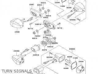 TURN SIGNALS - EX250F18 NINJA 250R 2004 USA CALIFORNIA
