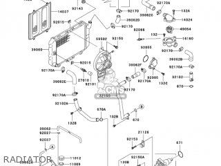 RADIATOR - EX250F18 NINJA 250R 2004 USA CALIFORNIA