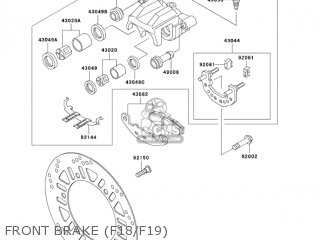 FRONT BRAKE (F18/F19) - EX250F18 NINJA 250R 2004 USA CALIFORNIA