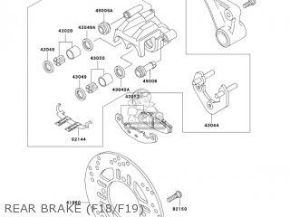 REAR BRAKE (F18/F19) - EX250F18 NINJA 250R 2004 USA CALIFORNIA