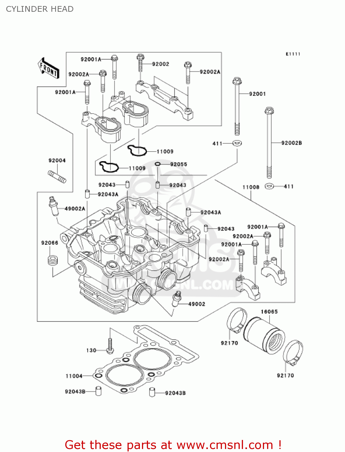 CYLINDER HEAD EX250F19 NINJA 250R 2005 USA CALIFORNIA