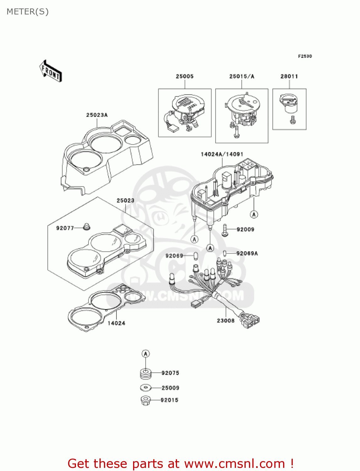 METER(S) EX250F19 NINJA 250R 2005 USA CALIFORNIA