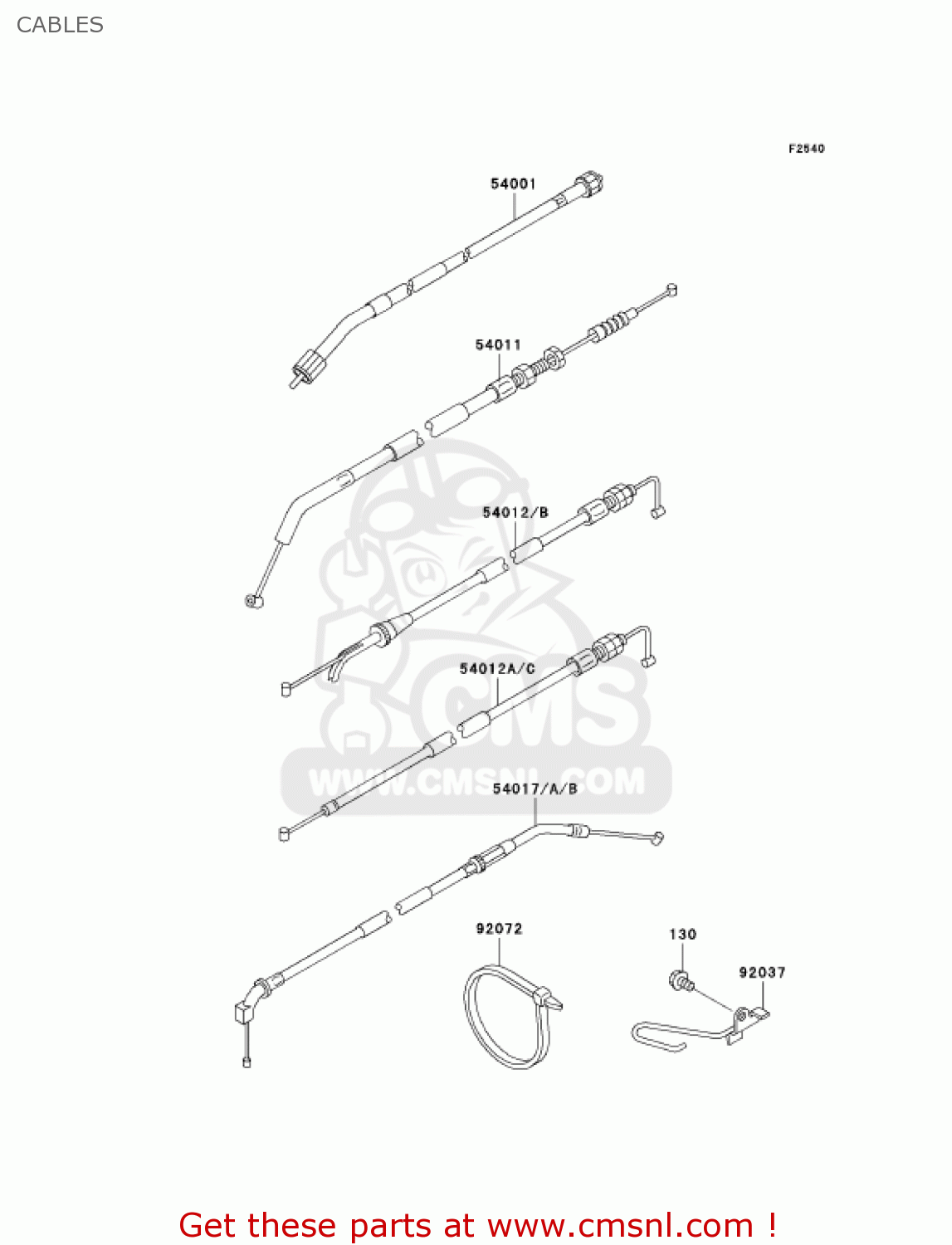 CABLES EX250F19 NINJA 250R 2005 USA CALIFORNIA