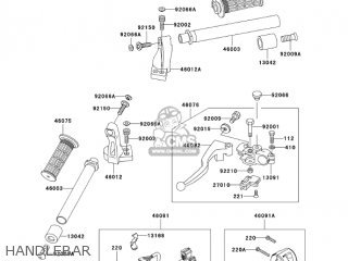 HANDLEBAR - EX250F19 NINJA 250R 2005 USA CALIFORNIA