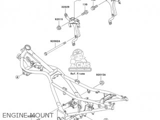 ENGINE MOUNT - EX250F19 NINJA 250R 2005 USA CALIFORNIA