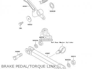 BRAKE PEDAL/TORQUE LINK - EX250F19 NINJA 250R 2005 USA CALIFORNIA