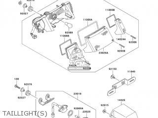 TAILLIGHT(S) - EX250F19 NINJA 250R 2005 USA CALIFORNIA