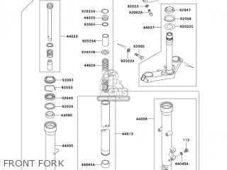 FRONT FORK - EX250F19 NINJA 250R 2005 USA CALIFORNIA