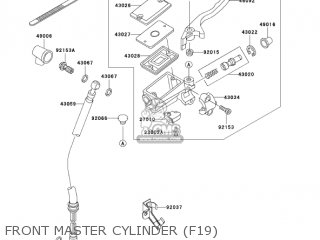 FRONT MASTER CYLINDER (F19) - EX250F19 NINJA 250R 2005 USA CALIFORNIA