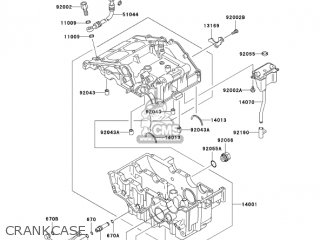 CRANKCASE - EX250F19 NINJA 250R 2005 USA CALIFORNIA