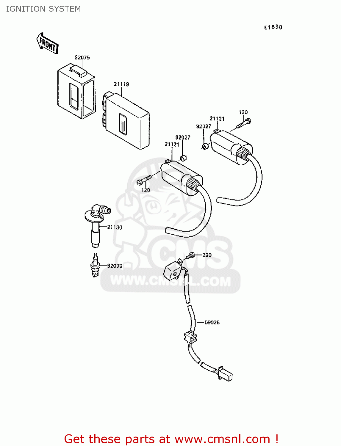 IGNITION SYSTEM EX250F2 GPX250R 1988 UNITED KINGDOM