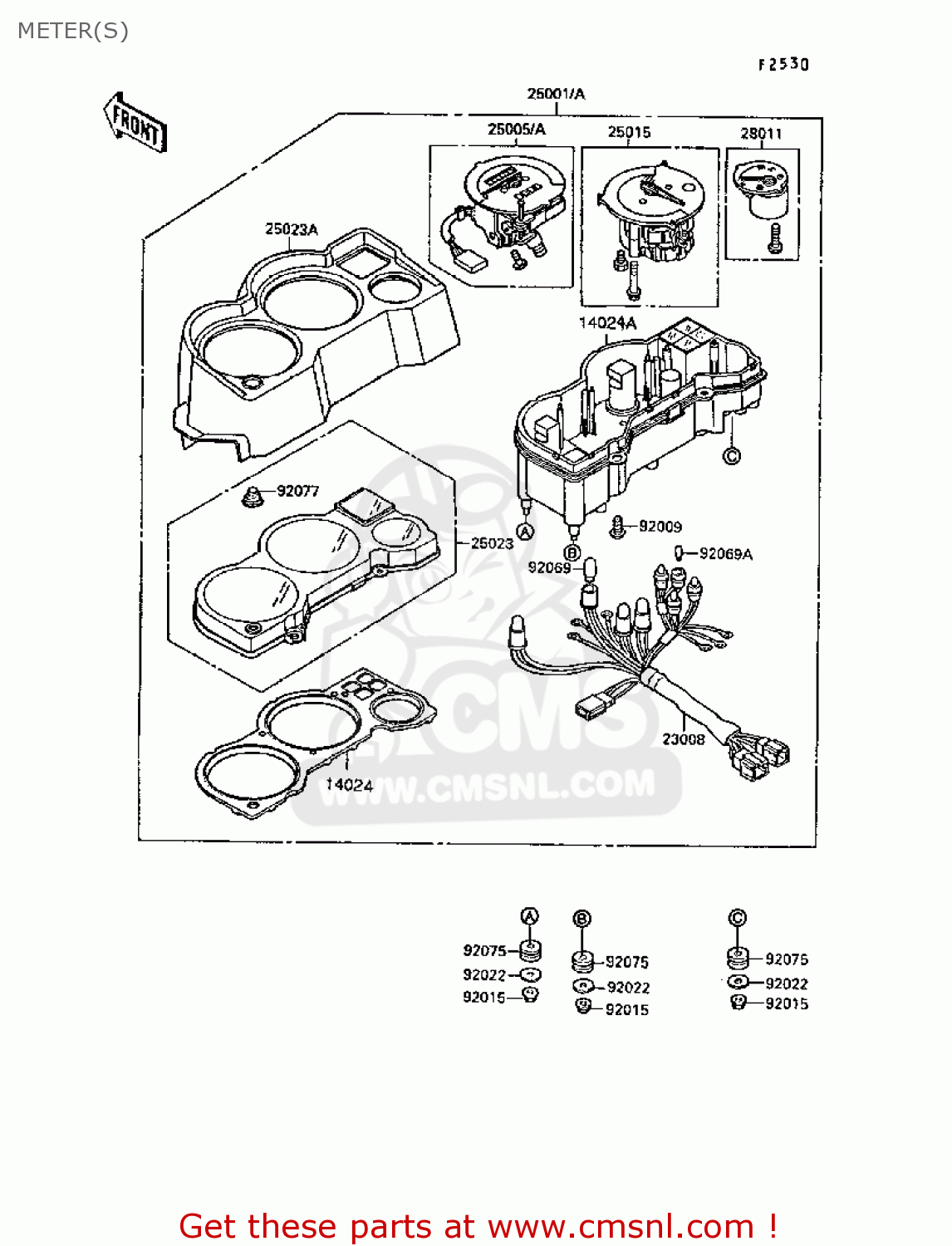 METER(S) EX250F2 GPX250R 1988 UNITED KINGDOM