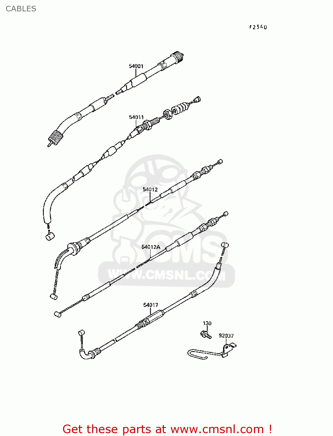 CABLES EX250F2 GPX250R 1988 UNITED KINGDOM