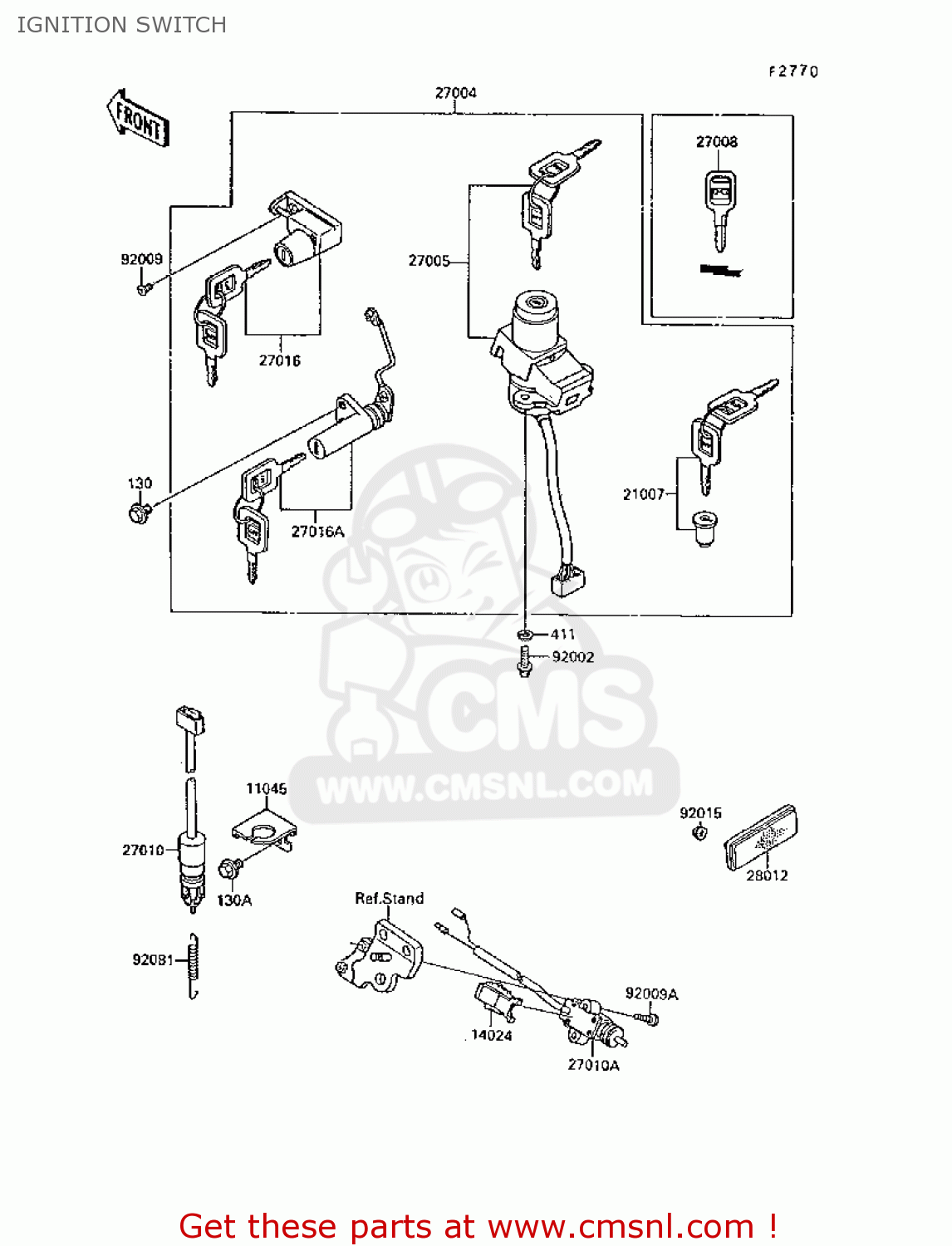 IGNITION SWITCH EX250F2 GPX250R 1988 UNITED KINGDOM