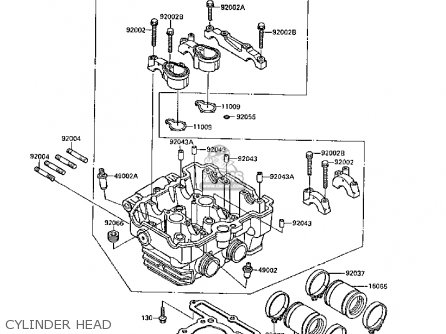 CYLINDER HEAD - EX250F2 GPX250R 1988 UNITED KINGDOM