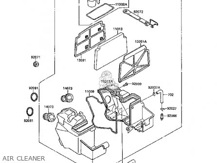 AIR CLEANER - EX250F2 GPX250R 1988 UNITED KINGDOM