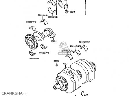 CRANKSHAFT - EX250F2 GPX250R 1988 UNITED KINGDOM