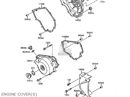 ENGINE COVER(S) - EX250F2 GPX250R 1988 UNITED KINGDOM