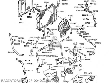 RADIATOR(EX250F-004011&NAMI.) - EX250F2 GPX250R 1988 UNITED KINGDOM