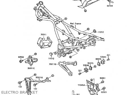 ELECTRO BRACKET - EX250F2 GPX250R 1988 UNITED KINGDOM
