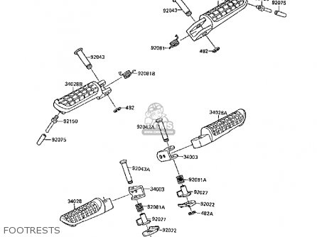 FOOTRESTS - EX250F2 GPX250R 1988 UNITED KINGDOM