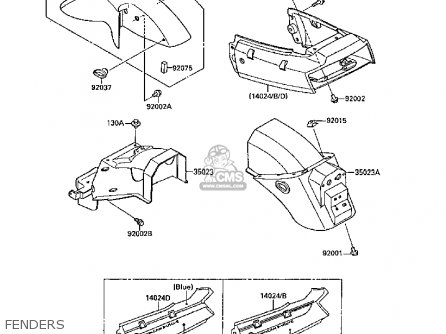 FENDERS - EX250F2 GPX250R 1988 UNITED KINGDOM