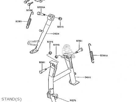 STAND(S) - EX250F2 GPX250R 1988 UNITED KINGDOM
