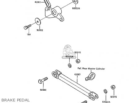 BRAKE PEDAL - EX250F2 GPX250R 1988 UNITED KINGDOM