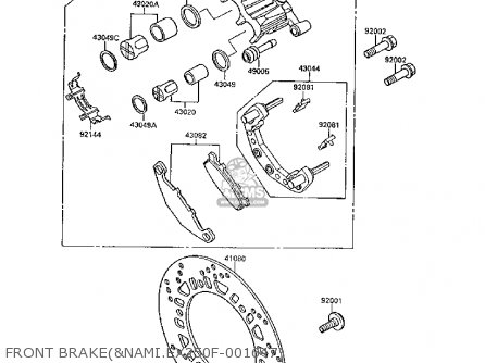 FRONT BRAKE(&NAMI.EX250F-001647) - EX250F2 GPX250R 1988 UNITED KINGDOM