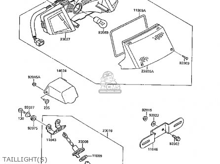 TAILLIGHT(S) - EX250F2 GPX250R 1988 UNITED KINGDOM