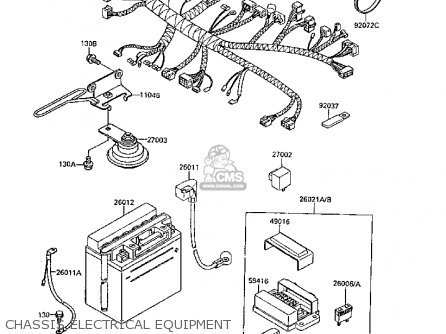 CHASSIS ELECTRICAL EQUIPMENT - EX250F2 GPX250R 1988 UNITED KINGDOM