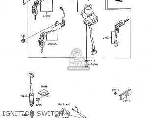 IGNITION SWITCH - EX250F2 GPX250R 1988 UNITED KINGDOM