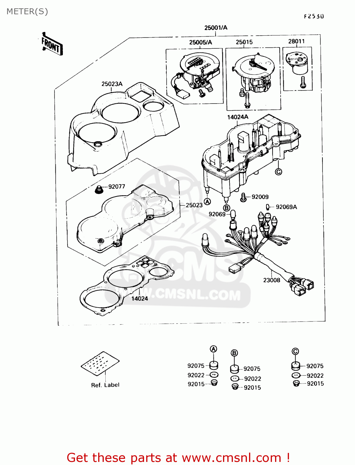 METER(S) EX250F2 NINJA 250R 1988 USA CALIFORNIA CANADA