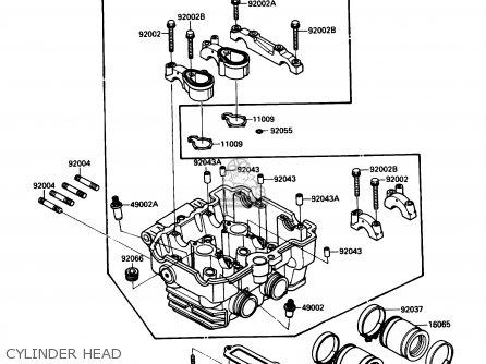 CYLINDER HEAD - EX250F2 NINJA 250R 1988 USA CALIFORNIA CANADA