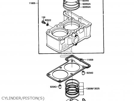 CYLINDER/PISTON(S) - EX250F2 NINJA 250R 1988 USA CALIFORNIA CANADA