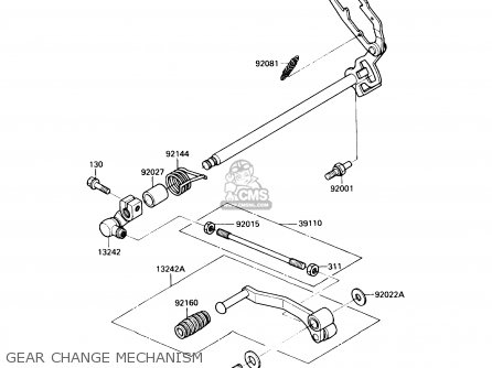 GEAR CHANGE MECHANISM - EX250F2 NINJA 250R 1988 USA CALIFORNIA CANADA