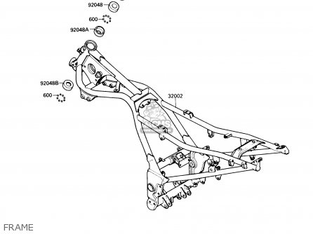 FRAME - EX250F2 NINJA 250R 1988 USA CALIFORNIA CANADA
