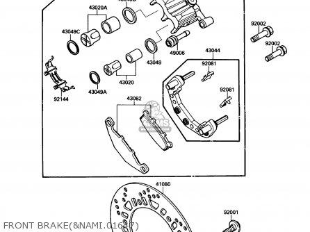 FRONT BRAKE(&NAMI.01647) - EX250F2 NINJA 250R 1988 USA CALIFORNIA CANADA