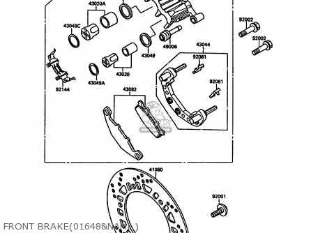 FRONT BRAKE(01648&NAMI.) - EX250F2 NINJA 250R 1988 USA CALIFORNIA CANADA