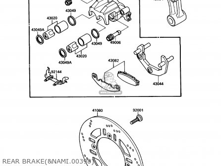 REAR BRAKE(&NAMI.00398) - EX250F2 NINJA 250R 1988 USA CALIFORNIA CANADA