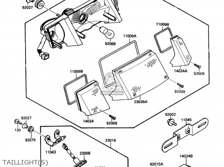 TAILLIGHT(S) - EX250F2 NINJA 250R 1988 USA CALIFORNIA CANADA