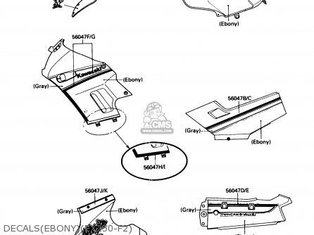 DECALS(EBONY)(EX250-F2) - EX250F2 NINJA 250R 1988 USA CALIFORNIA CANADA
