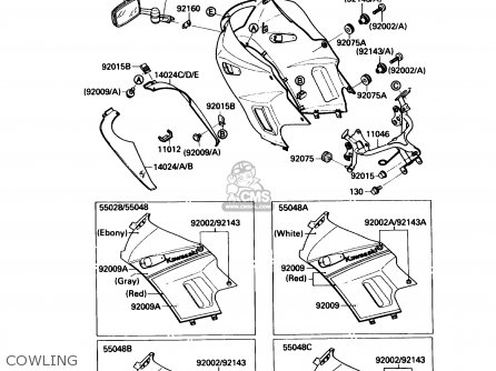 COWLING - EX250F2 NINJA 250R 1988 USA CALIFORNIA CANADA
