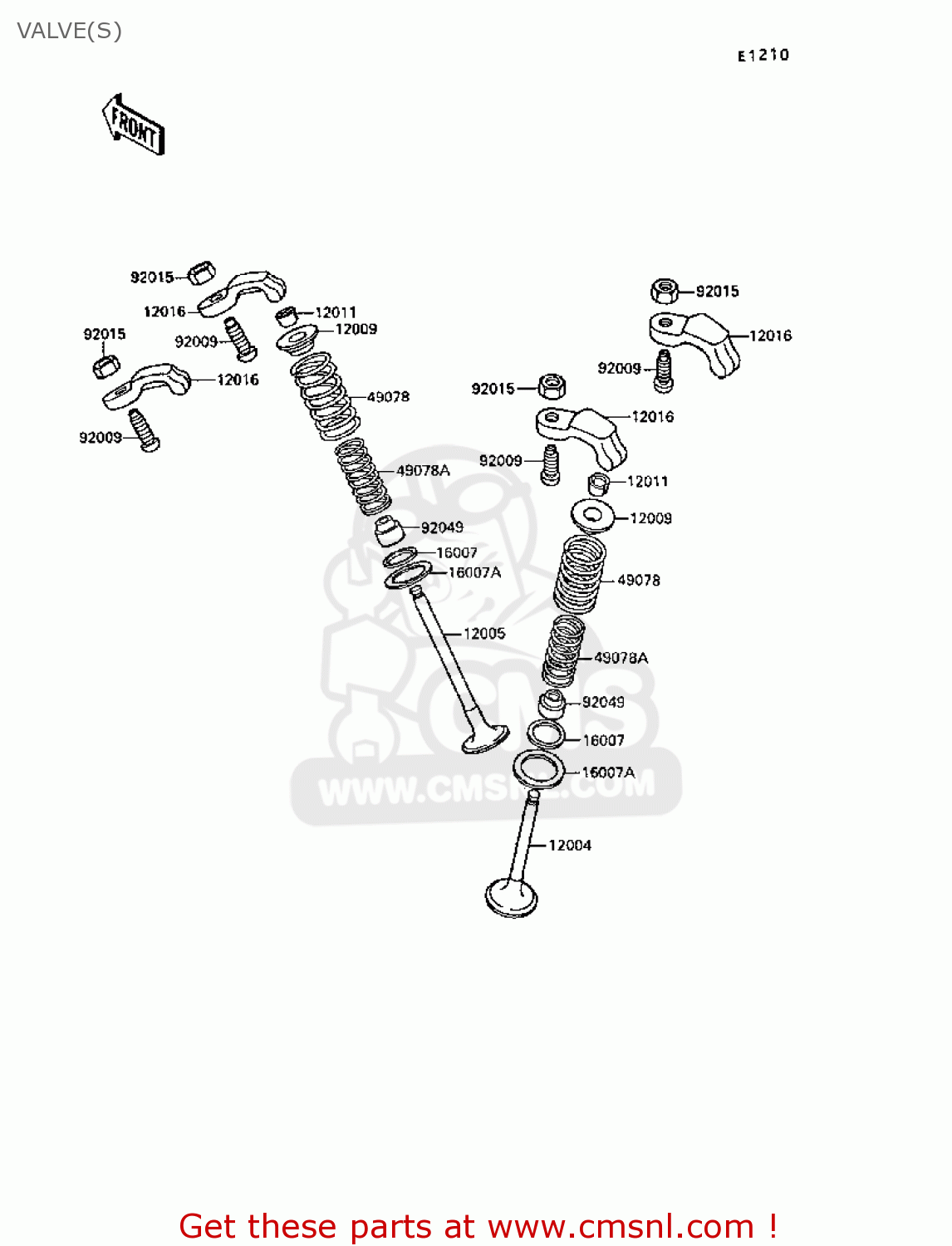 VALVE(S) EX250F3 GPX250R 1989 EUROPE UK