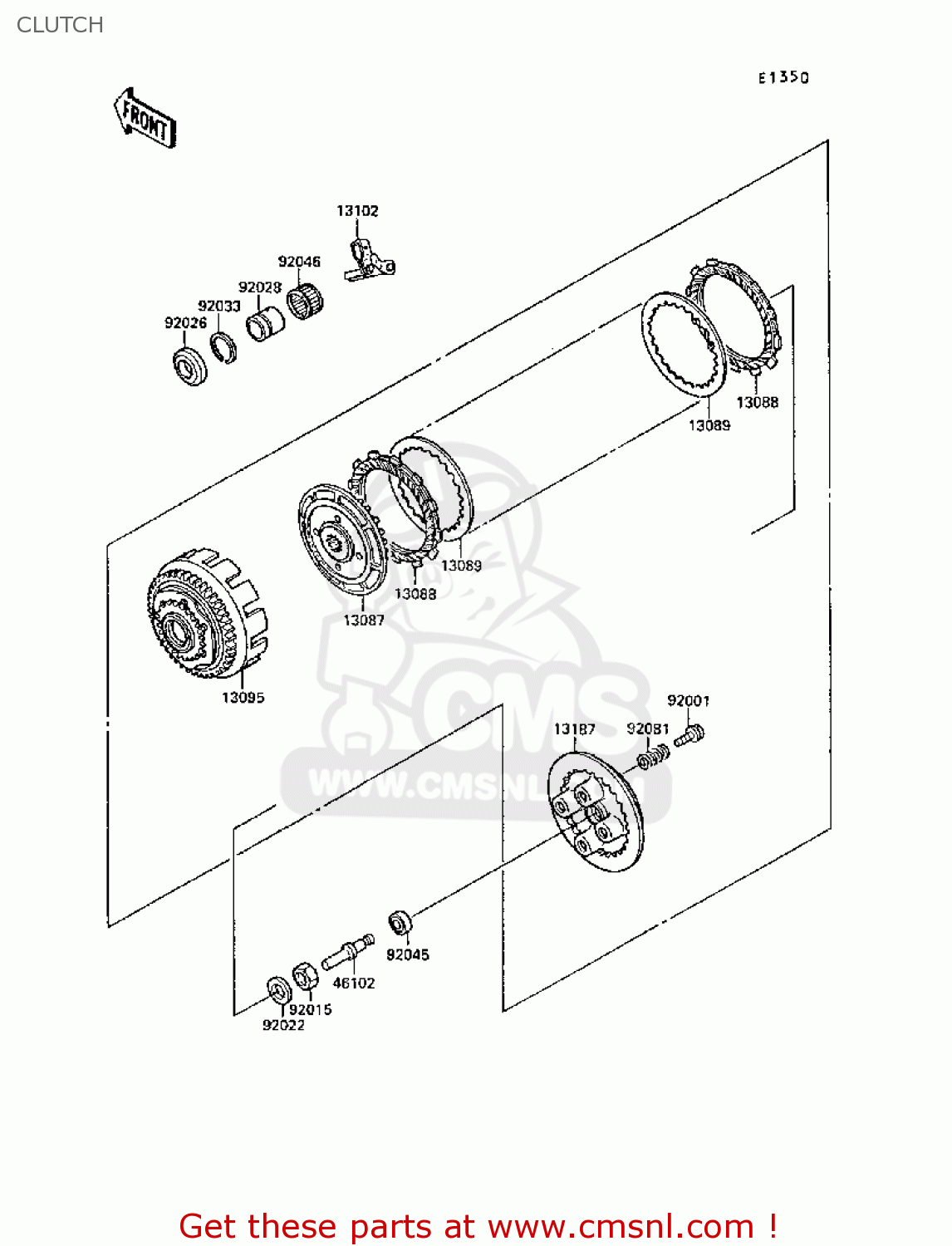 CLUTCH EX250F3 GPX250R 1989 EUROPE UK