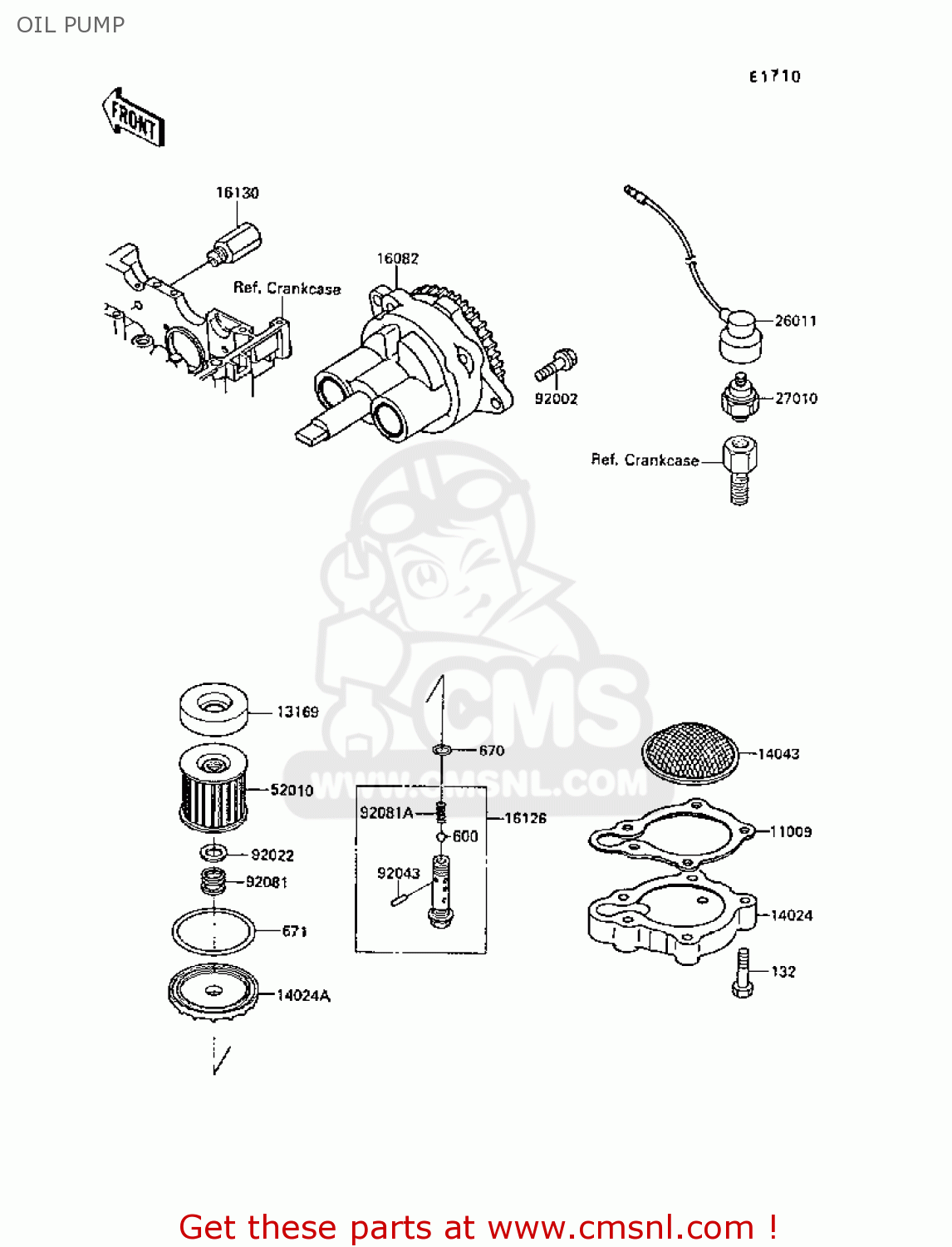 OIL PUMP EX250F3 GPX250R 1989 EUROPE UK