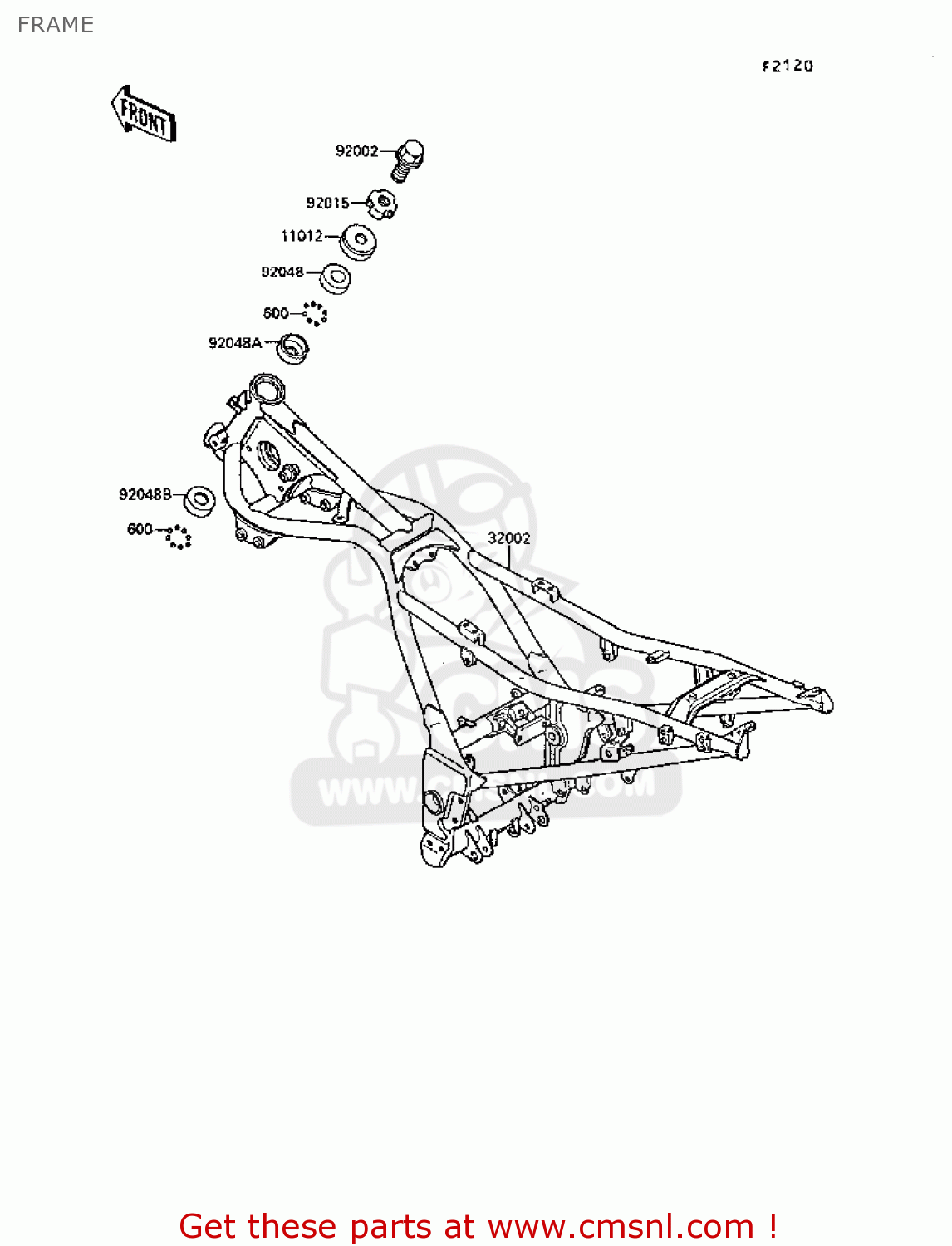 FRAME EX250F3 GPX250R 1989 EUROPE UK