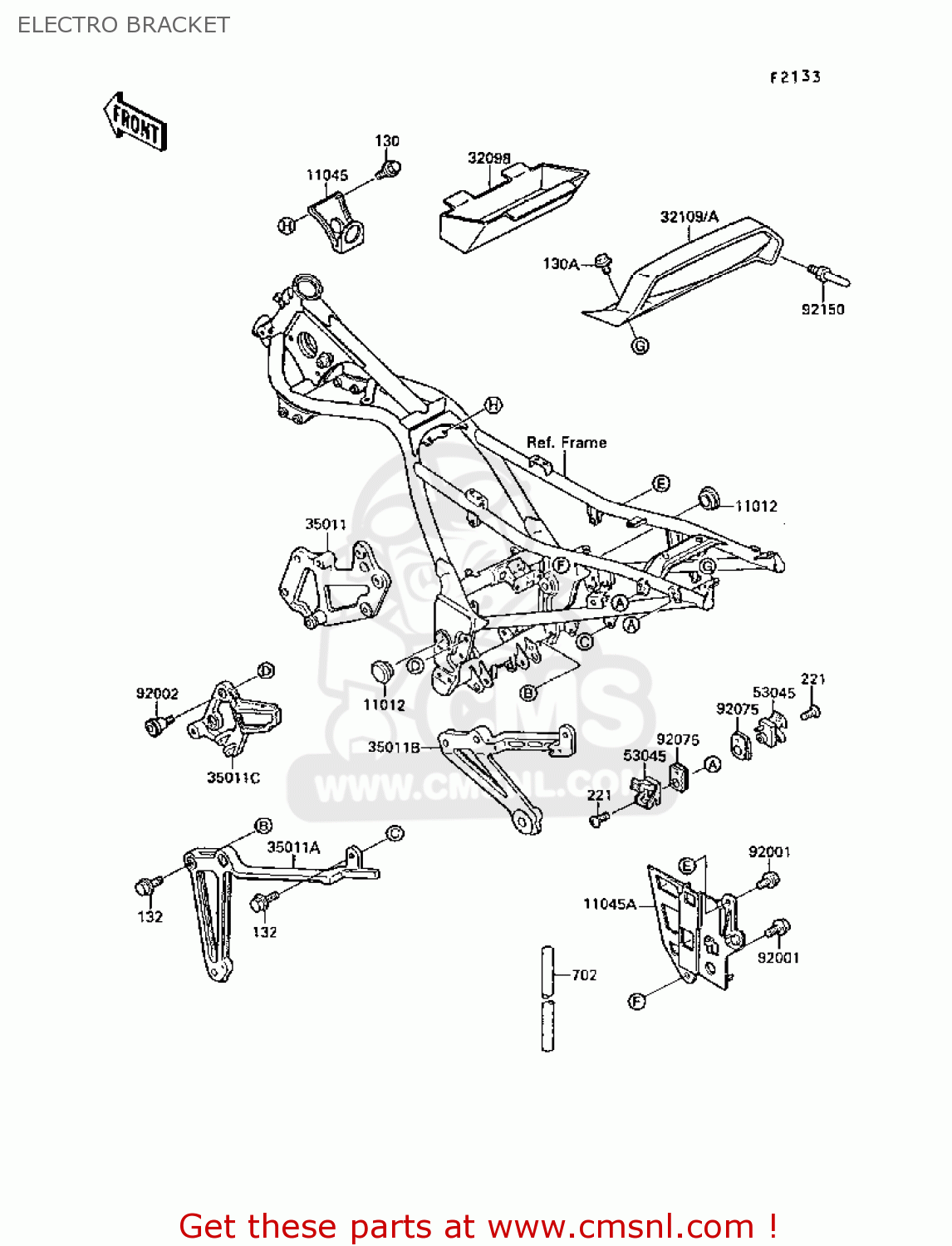 ELECTRO BRACKET EX250F3 GPX250R 1989 EUROPE UK