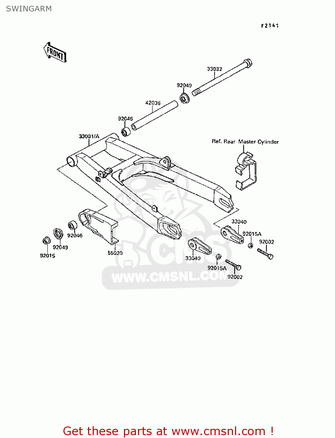 SWINGARM EX250F3 GPX250R 1989 EUROPE UK
