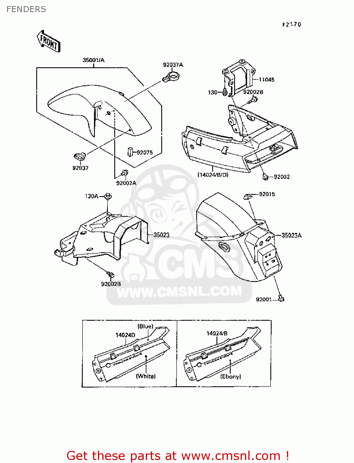 FENDERS EX250F3 GPX250R 1989 EUROPE UK